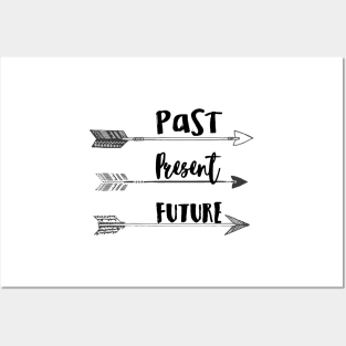 Past, Present, Future Typography Design Posters and Art